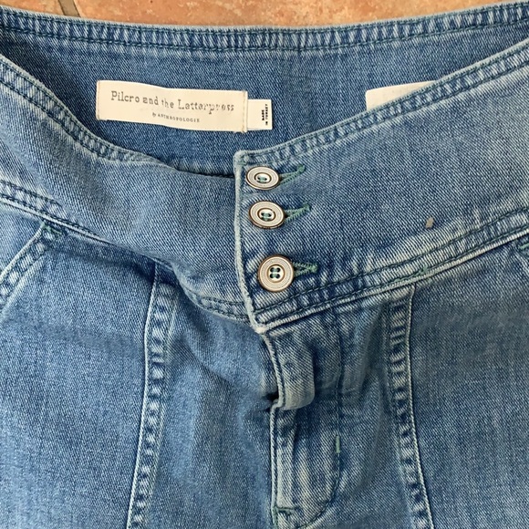 Anthro | Pilcro Button Fly Crop High Waist Size 26 - Picture 3 of 5